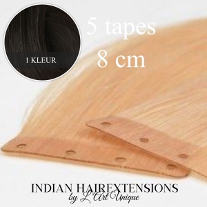 Indian Hair ~ Easy-Tape Extensions (8 cm) * 1 kleur