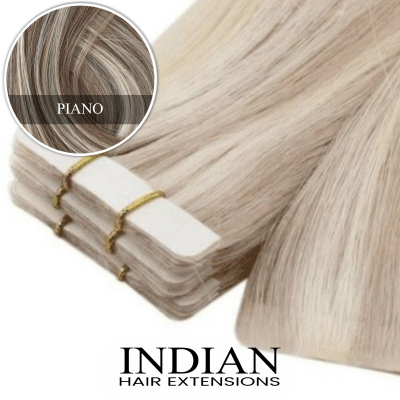 Indian Hair ~ Tape-In Extensions * Piano 