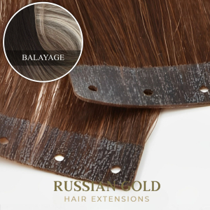 Russian Gold ~ Holed-Tape Extensions * Balayage
