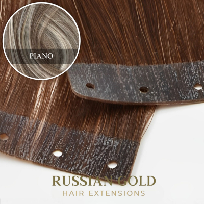 Russian Gold ~ Holed-Tape Extensions * Piano 