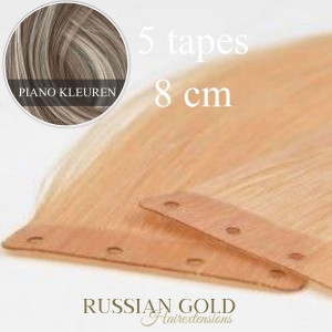 Russian Gold ~ Easy-Tape Extensions (8 cm) * Piano Colour