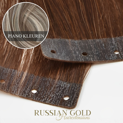 Russian Gold ~ Holed-Tape Extensions * Piano Colour