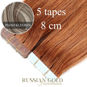 Russian Gold ~ Tape-In Extensions (8 cm) * Piano Colour