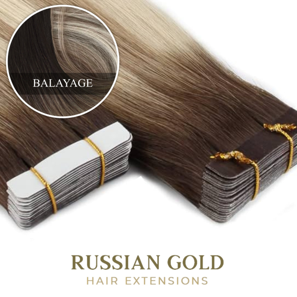 Russian Gold Elite ~ Tape-In Extensions * Balayage