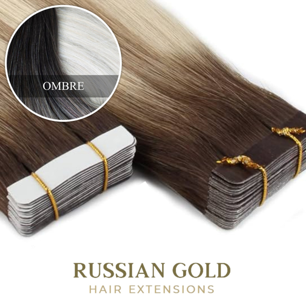 Russian Gold Elite ~ Tape-In Extensions * Ombre 